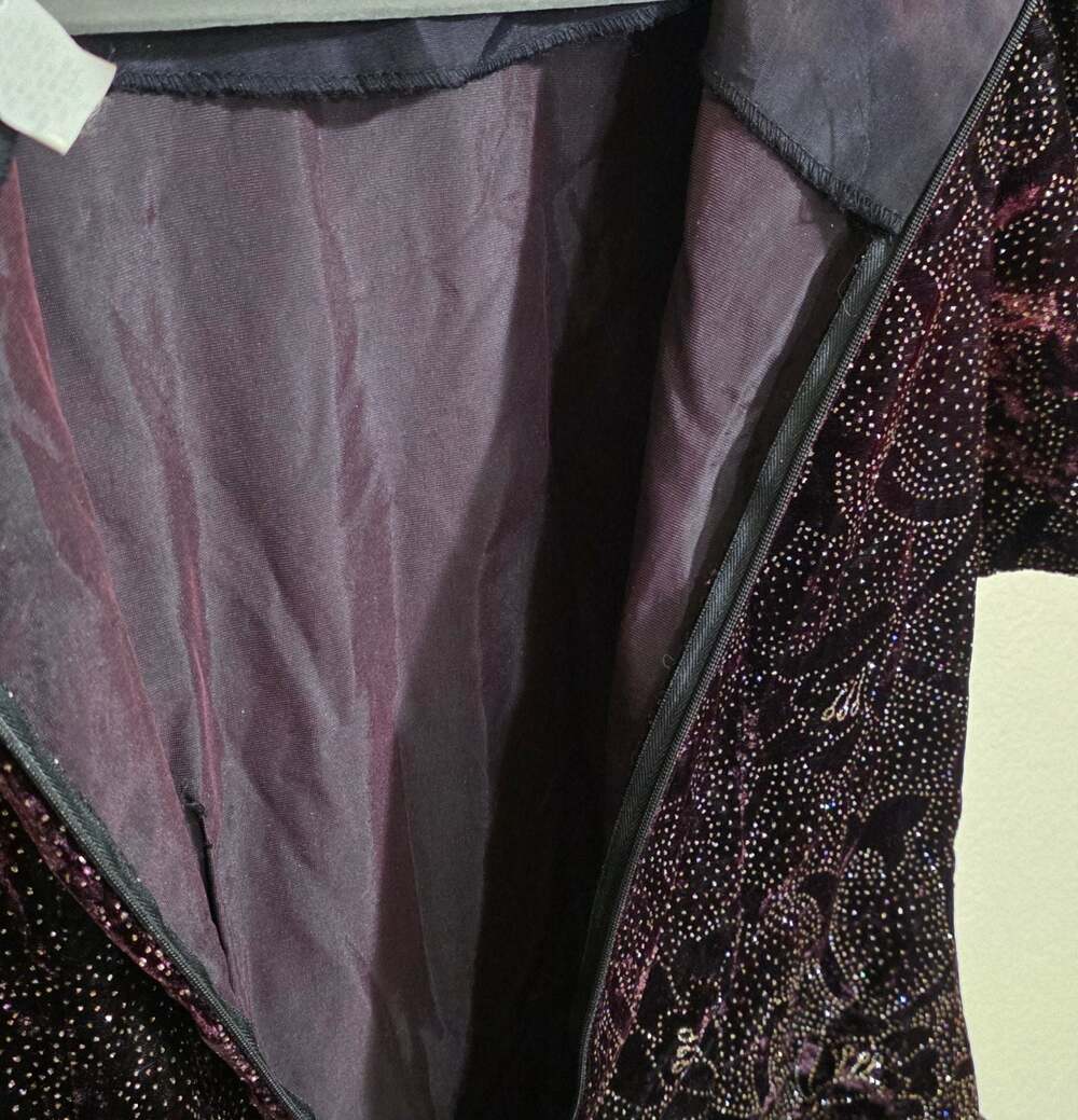 Vintage Jessica Howard dress 80's Womens 10 cocktail Puff Sleeve Velvet Sheath - Picture 11 of 16